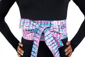 Marble African Batik Obi Belt 