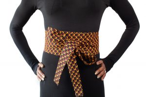 Fish Scale Ankara Obi Belt
