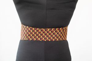 Fish Scale Ankara Obi Belt