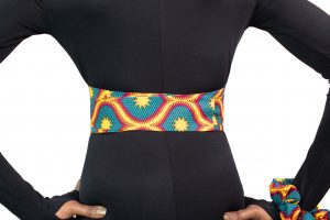 Lome Teal Ankara Obi Belt
