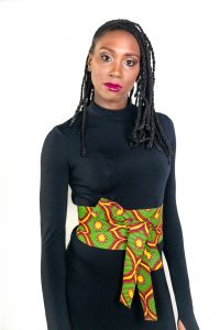 Lome Green Ankara Obi Belt