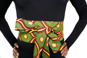 Lome Green Ankara Obi Belt