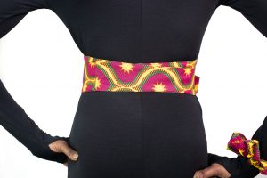 Lome Pink Ankara Obi Belt