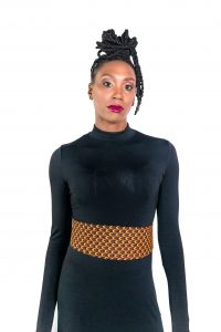 Fish Scale Faux Suede Tie Belt