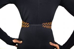 Fish Scale Faux Suede Tie Belt