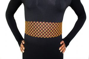 Fish Scale Faux Suede Tie Belt