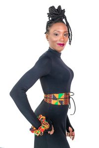 Kente Faux Suede Tie Belt