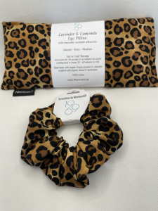 Lavender & Chamomile Eye Pillow and Scrunchie Leopard
