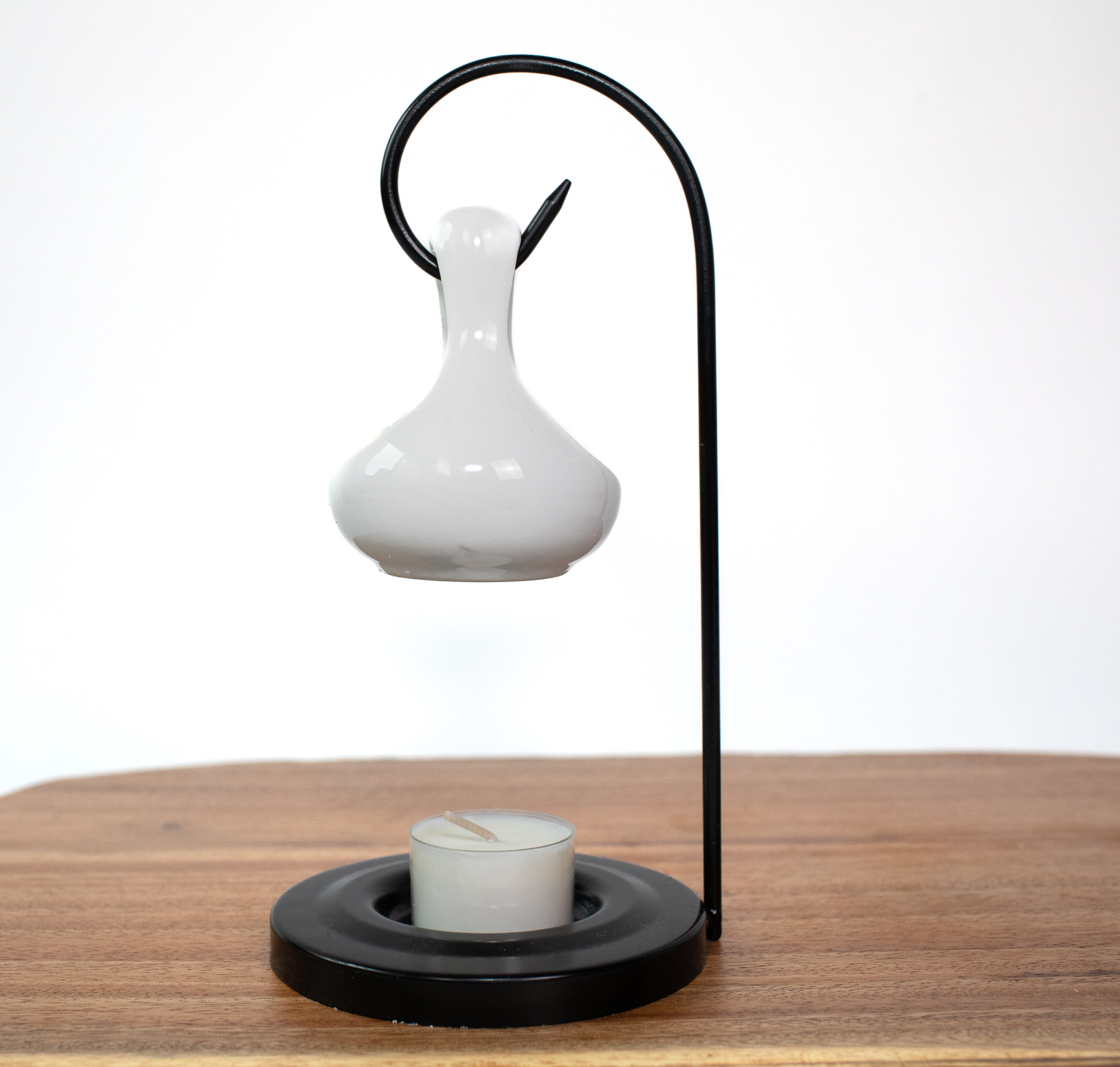 CERAMIC TEARDROP WAX MELT AND OIL BURNER white