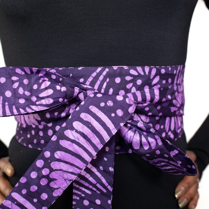 African batik obi belt Angaza